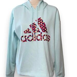 Adidas Mint Hoodie with Colorful Logo